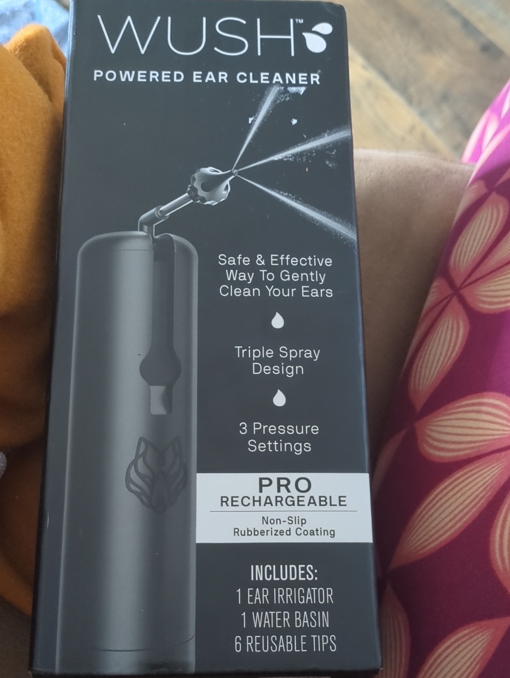 Wush Pro Rechargeable Ear Cleaner — Black